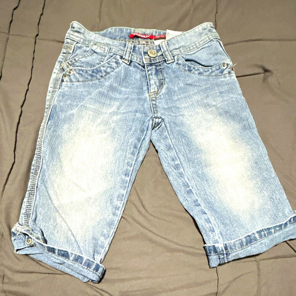 UNIONBAY Stretch Light Wash Capri Jeans, Girls Size 10